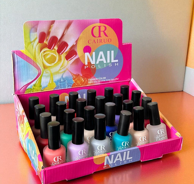 24 Esmaltes para uñas Matte "Cairuo" $12.9 c/u