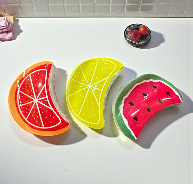 12 Pinzas Frutas para Cabello Lindas $10.5 c/u