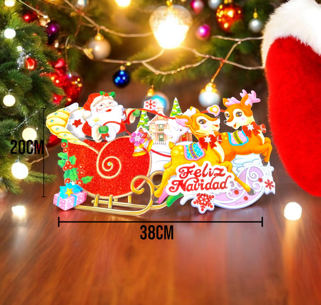 6 Decoraciónes Adorno Navideño Colgante 35 cm $13.9 c/u