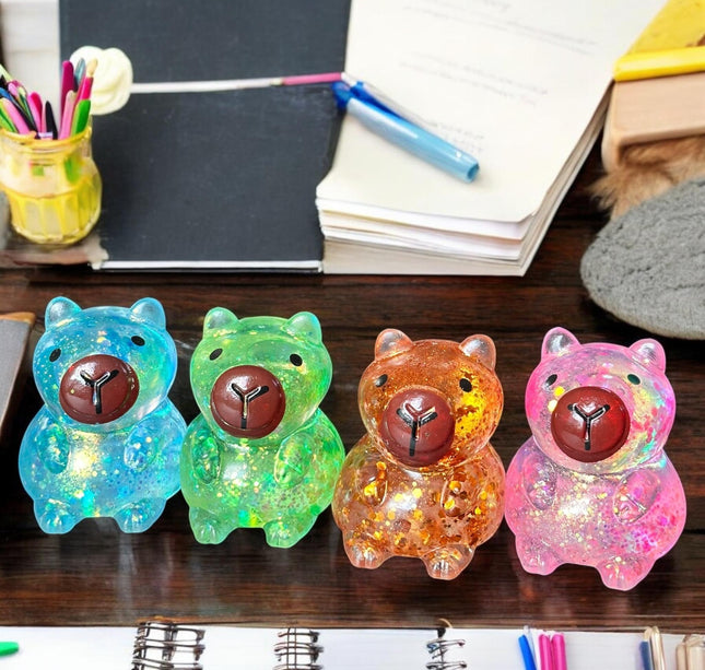 12 Squishies Capibaras Brillos $22.5 c/u
