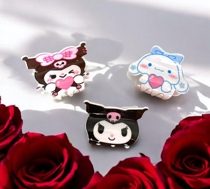 12 Pinzas Sanrio Figuras para cabello $12 c/u