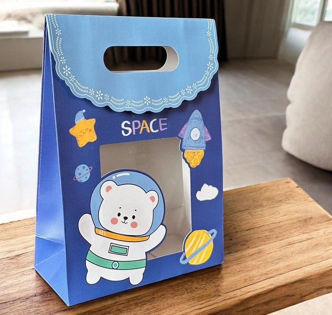 12 Bolsas de Regalo con Ventanilla y Velcro Mediana  $7.2 c/u