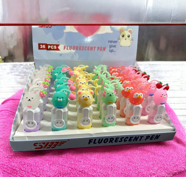 48 Marcatextos pequeños colores fosforescentes $4.9 c/u