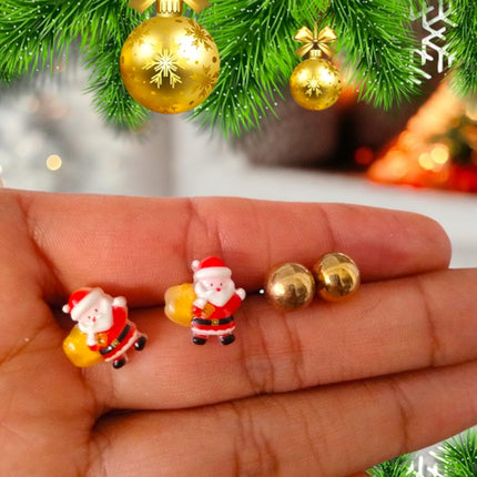 36 Aretes Navideños Figuras $4.14 c/u