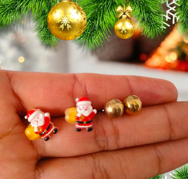 36 Aretes Navideños Figuras $4.14 c/u