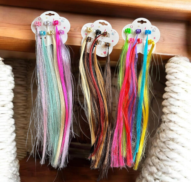 12 Pincitas con Extensiones de Colores $10 c/u