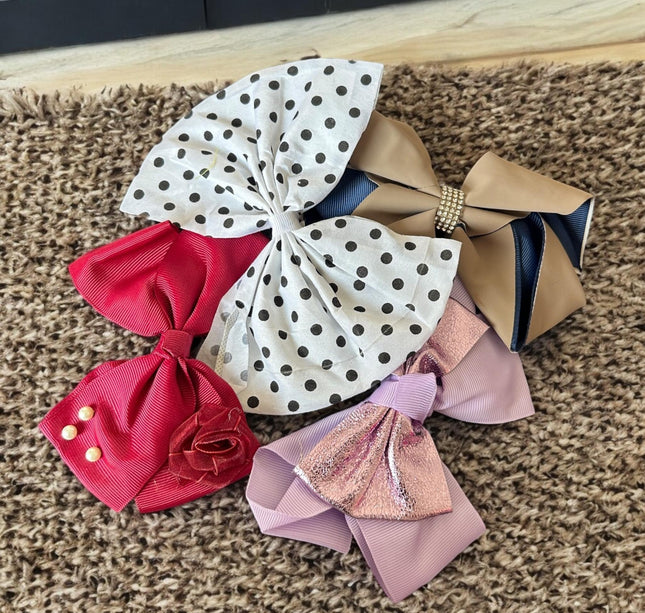 12 Moños Grandes Decorados Surtidos $5.75 c/u