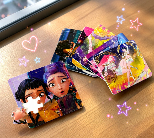Planilla con 20 Sets Guerreras K-Pop de 6 Rompecabezas de Bolsillo $4.5 c/u