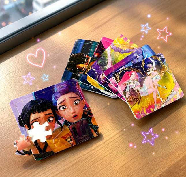 Planilla con 20 Sets Guerreras K-Pop de 6 Rompecabezas de Bolsillo $4.5 c/u