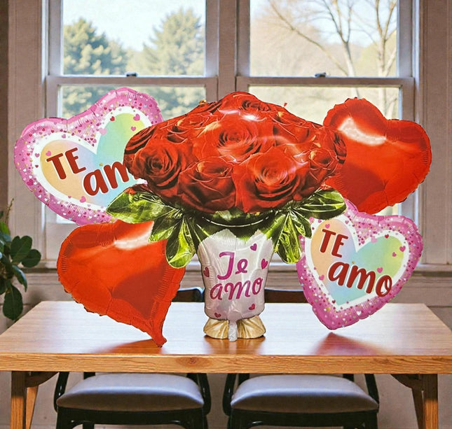 3 Sets 5 Globos Corazones "San Valentin" $29 c/u