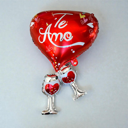 10 Globos Figuras San Valentin 18 Pulgadas $18 c/u