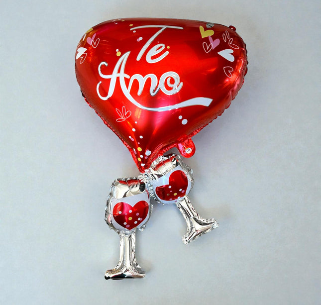 10 Globos Figuras San Valentin 18 Pulgadas $18 c/u