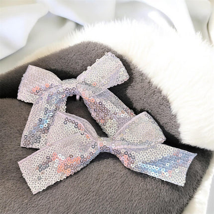 12 Pares de Moños Lentejuelas Colores $8.5 c/u