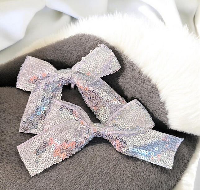 12 Pares de Moños Lentejuelas Colores $8.5 c/u