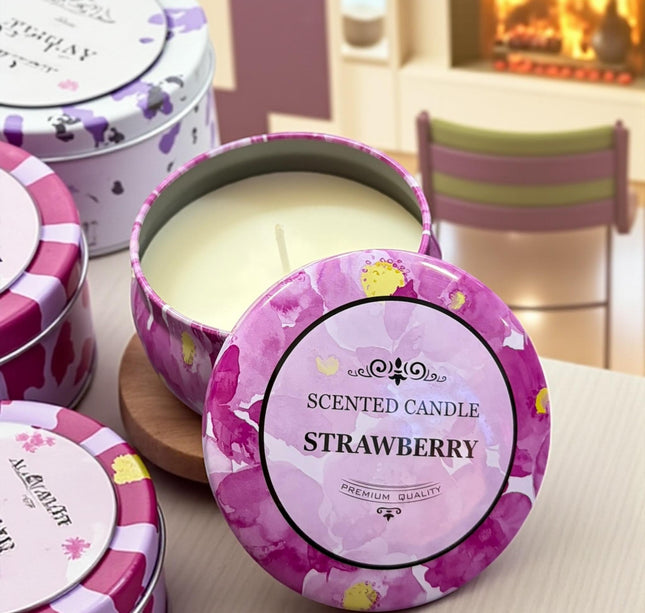 Velas Aromaticas en Caja Metalica