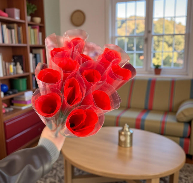 12 Rosas Individuales "San Valentin" $5.25 c/u