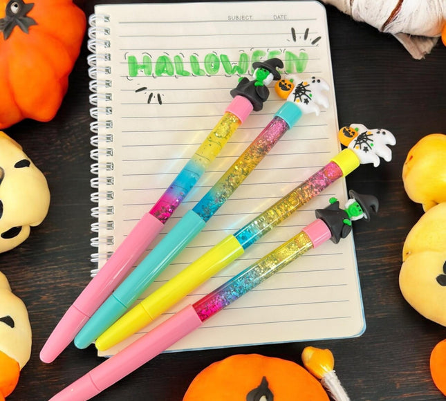 12 Lapiceros de Gel Halloween Figuritas $6 c/u