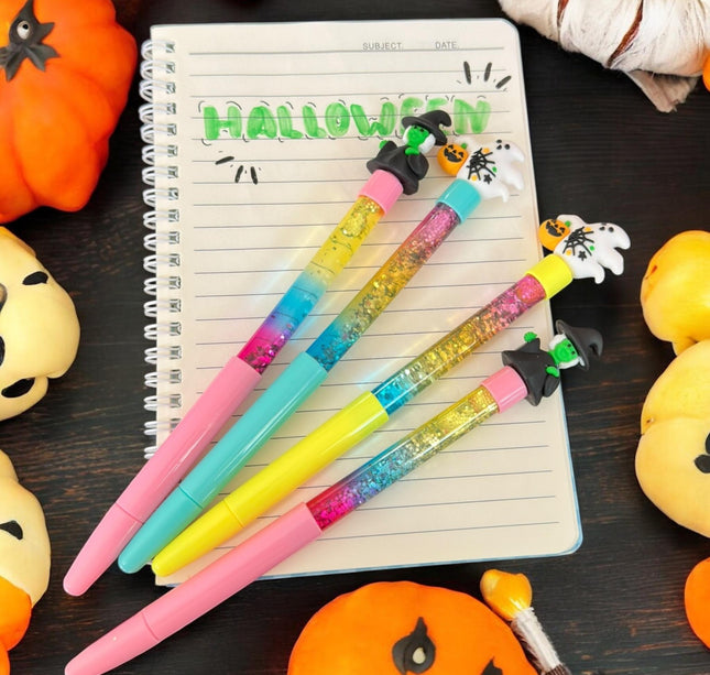 12 Lapiceros de Gel Halloween Figuritas $6 c/u