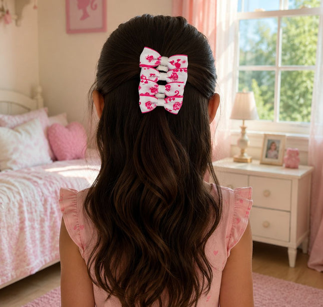 12 Sets de 4 moños barbie $8.84 c/u