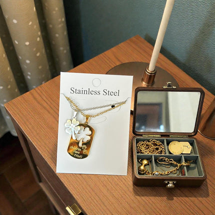 12 Duos de Collar Parejas Acero Inoxidable Dorado/Plateado $25.83 c/u