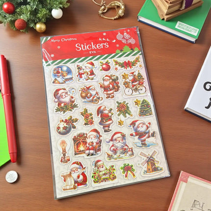12 Stickers Navideños Santa $18 c/u