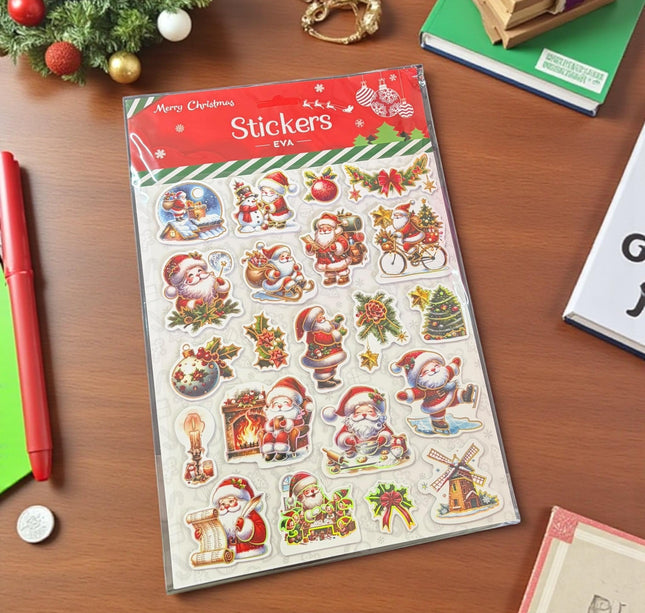 12 Stickers Navideños Santa $18 c/u