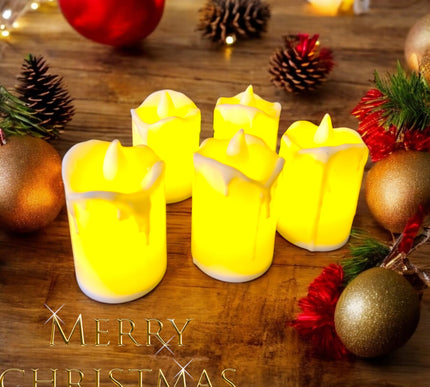 24 Velas Navideña Luz $4.9 c/u