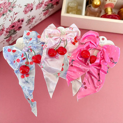 12 Moños con Cerezas Decorados $9.5 c/u