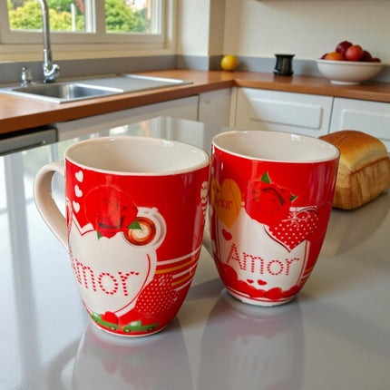 3 Taza Amor Rosa $29 c/u