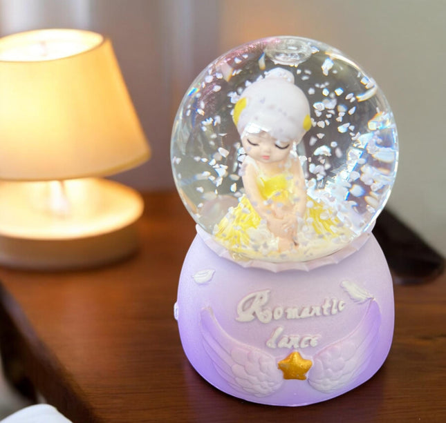 Mini Bola de Nieve Alitas con Luz