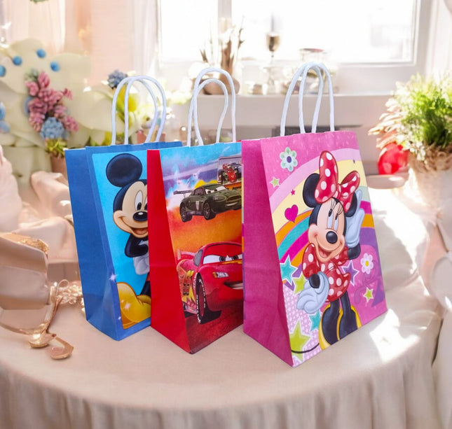 12 Bolsas para Regalo Mickey $5.99 c/u