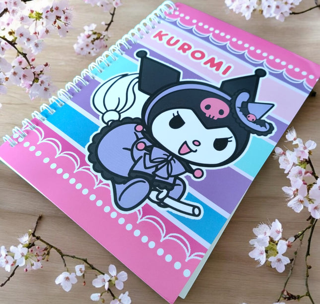 12 Libretas espiral Kuromi $15 c/u