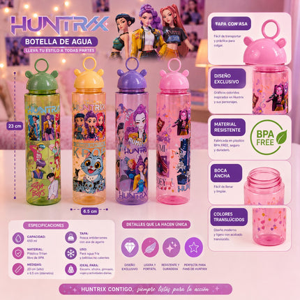 2 Botella Guerreras K.Pop para Agua Rosca de Osito $54 c/u