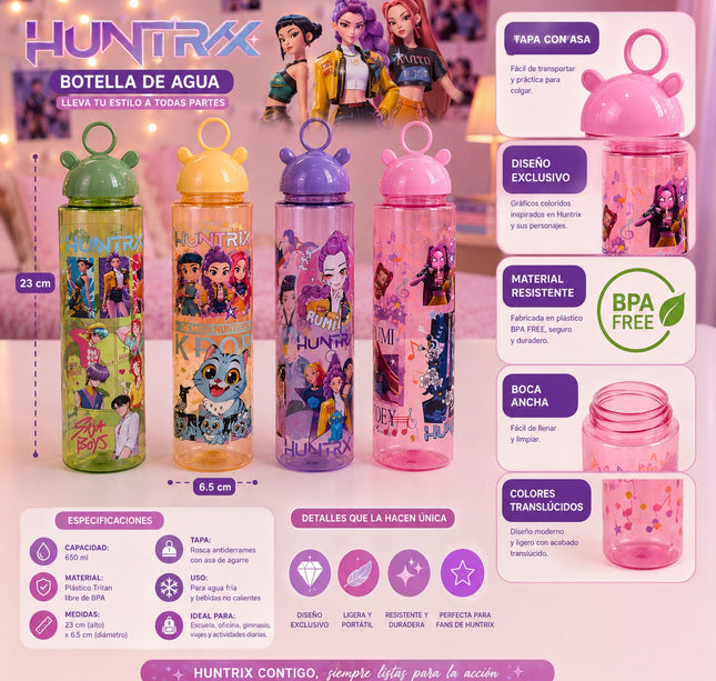2 Botella Guerreras K.Pop para Agua Rosca de Osito $54 c/u