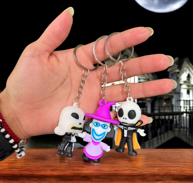 12 Llaveros Halloween Figura 3D $5.5 c/u
