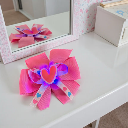 12 Moños Con Luz Corazones D $9.75 c/u