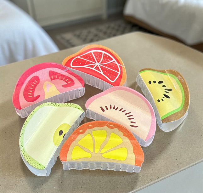 12 Pinzas Frutitas para Cabello $10.5 c/u