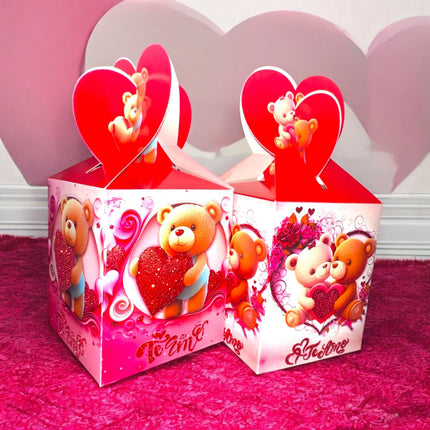 12 Cajas para regalo Ositos Corazón $3.30 c/u