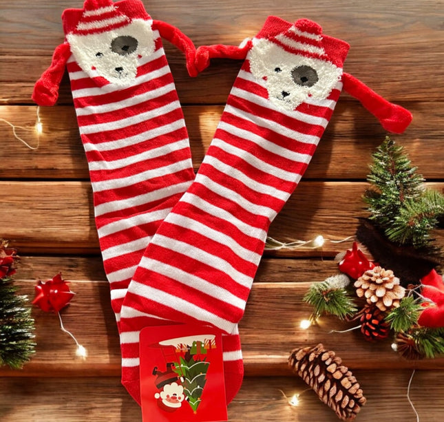 12 Calcetines de Animalitos Navideños con Manitas $27 c/u