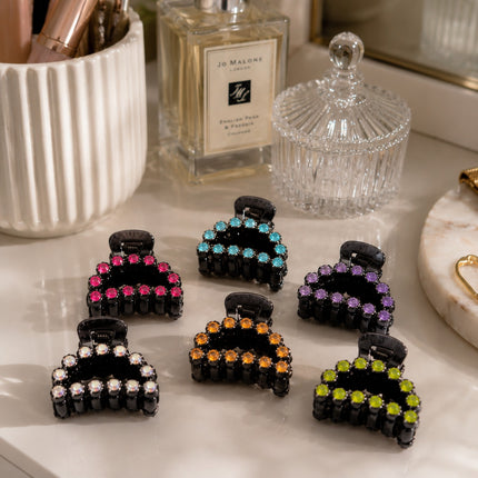 12 Pincitas Pedreria Colores para Cabello $4.2 c/u