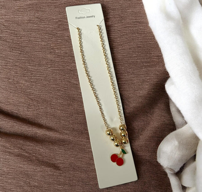 12 Collares Cerezas/Fresas Bolitas $8.3 c/u