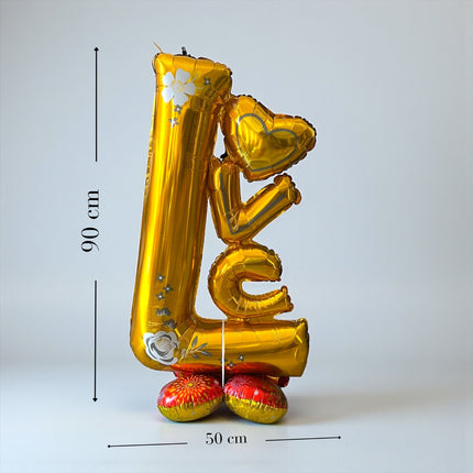 Globo "Love" Letras Doradas