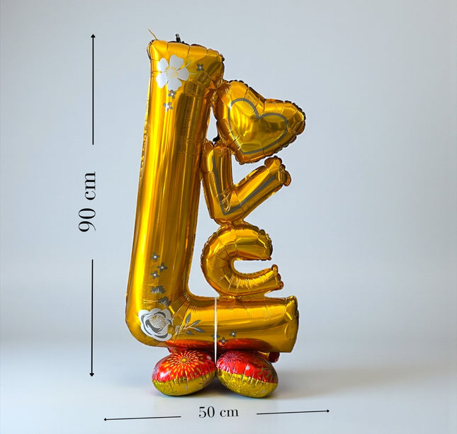 Globo "Love" Letras Doradas