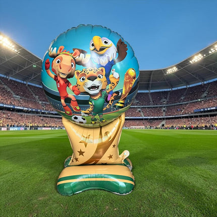 3 Globo Copa/Mascota Mundial 26 107cm $35 c/u