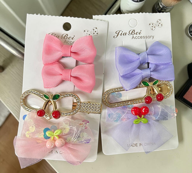 12 Sets de Accesorios Pasador y Moños Pastel $12 c/u