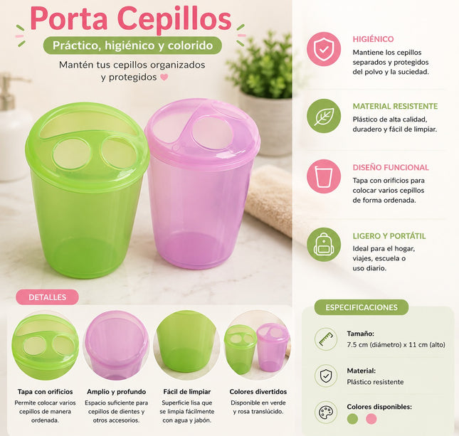 Exclusivo Tienda en linea 💥💎3 Porta Cepillo Organizador Colores $22 c/u