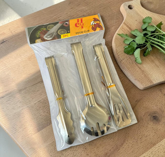 3 Set de 3 Utencilios de Cocina Metalicos $45 c/u