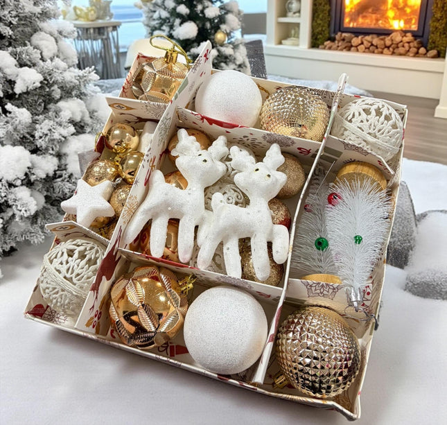 Set Navideño Esferas y Decoraciones Brillos