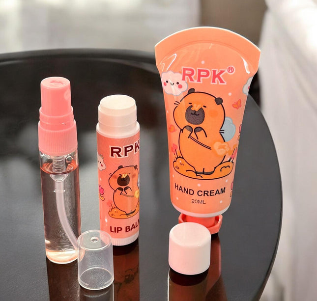 12 Sets Capibaras Locion, Crema, Balsamo Infantil $18 c/u