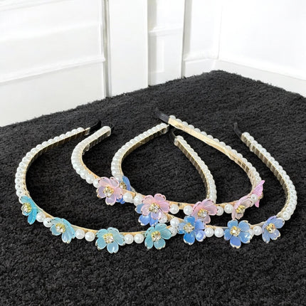 12 Diademas Premium Perlas y Flores $11.5 c/u